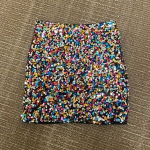 Sequin multicolor skirt